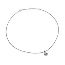 Load image into Gallery viewer, Petite Puffy Cable Heart Necklace in Sterling Silver, 7.4mm
