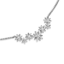 Load image into Gallery viewer, Starburst Cluster Necklace in Sterling Silver with Diamonds, 15.5mm
