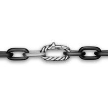 Load image into Gallery viewer, DY Madison Chain Necklace in Black Titanium with Sterling Silver, 8.5mm

