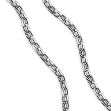 Load image into Gallery viewer, Chevron Oval Link Necklace in Sterling Silver, 7mm

