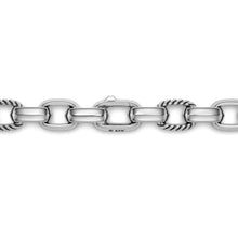 Load image into Gallery viewer, Chevron Oval Link Necklace in Sterling Silver, 7mm
