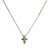 Royal Collection Petite Pave Diamond Cross