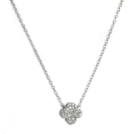 Royal Collection Petite Diamond Clover Necklace