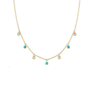 Royal Collection Diamond & Turquoise Necklace
