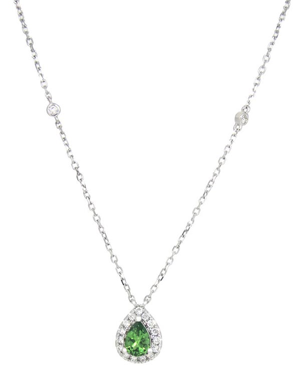 Royal Collection 14K White Gold Diamond PS Necklace