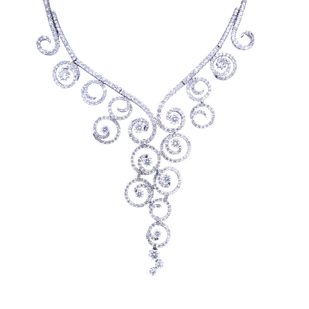Vault Collection Diamond Swirl Necklace