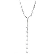 Royal Collection Prong Set Diamond Lariat Necklace