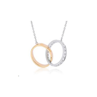 Royal Collection Interlocking Diamond Ring Necklace