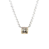 Meira T Bezel Set Diamond Pendant Necklace