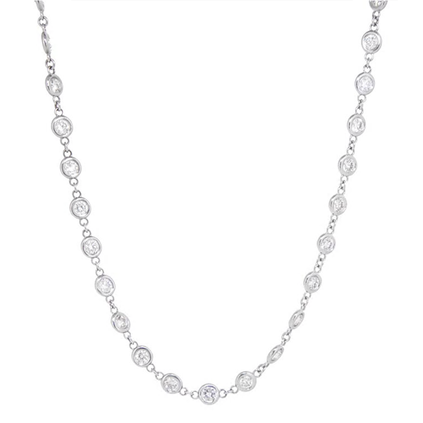 Royal Collection Bezel Set Diamond Necklace