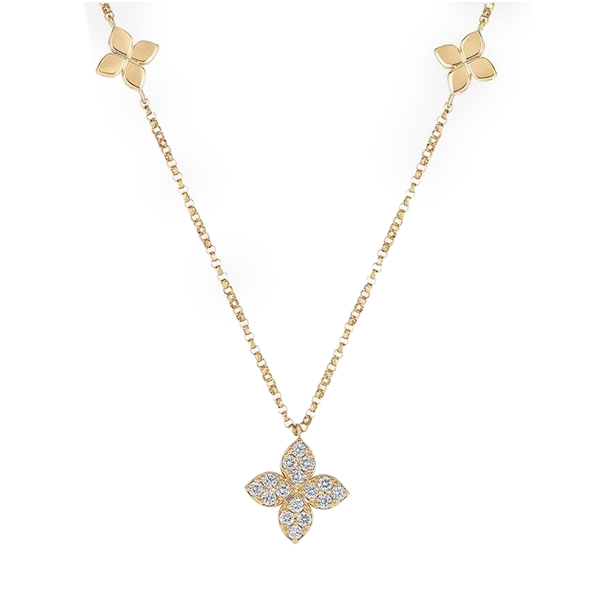 ROBERTO COIN 18K YELLOW GOLD LOVE BY THE INCH NECKLACE