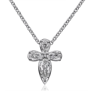Christopher Designs Lamour Diamond Cross Necklace