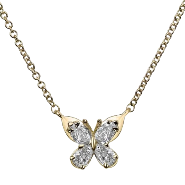 Christopher Designs Lamour Diamond Butterfly Necklace