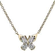 Christopher Designs Lamour Diamond Butterfly Necklace