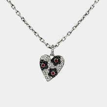 Load image into Gallery viewer, Royal Estate Royal Estate Silver Ruby Heart Floral Charm Necklace
