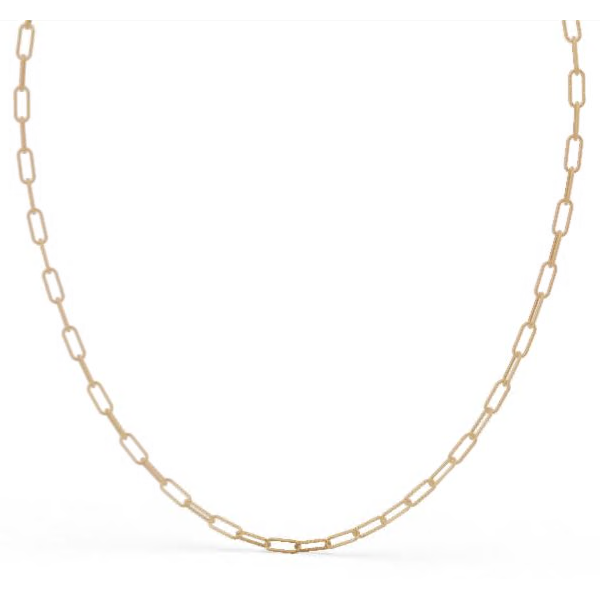 Roberto Coin Alternating Shiny & Fluted Paperclip Necklace