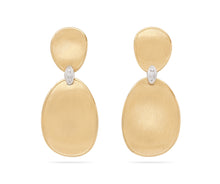 Load image into Gallery viewer, Marco Bicego 18KYW .04CTTW LUNARIA EARRINGS
