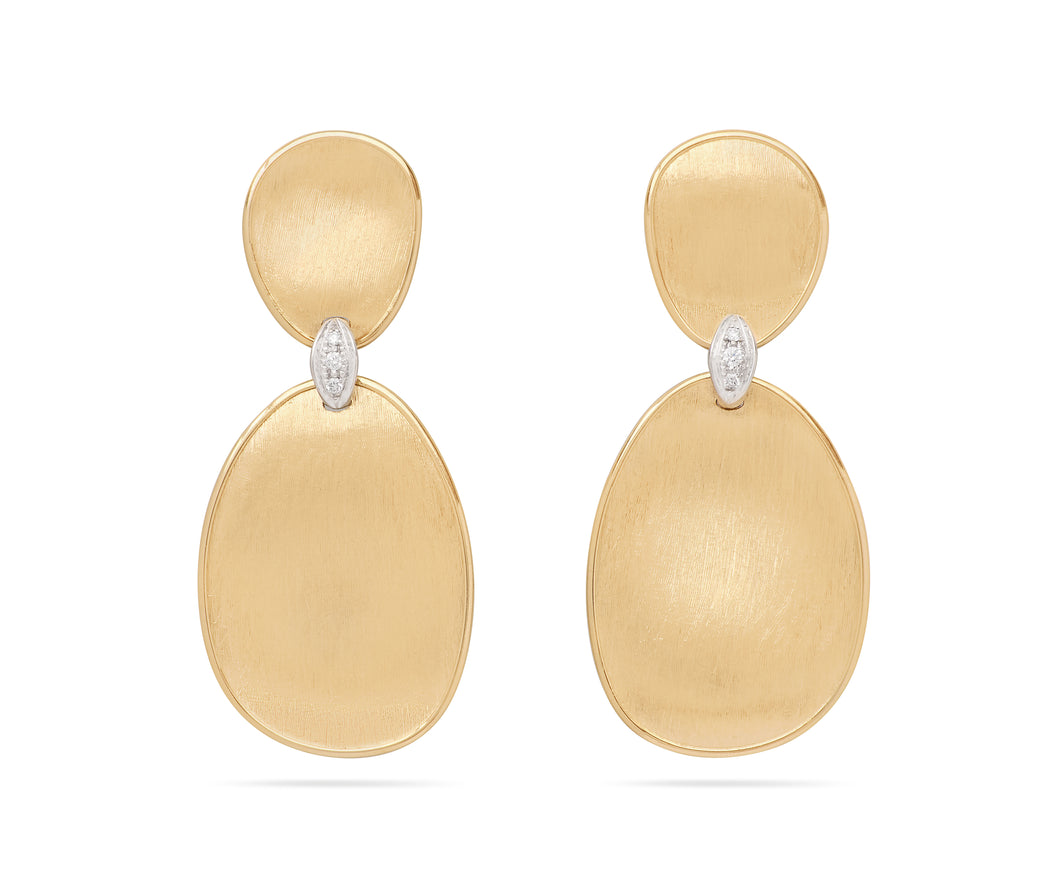 18KYW .04CTTW LUNARIA EARRINGS
