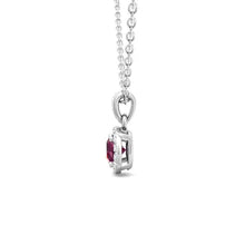 Load image into Gallery viewer, Martin Flyer 14K White Gold 0.63 ct Ruby with 0.13 ct Diamond Necklace
