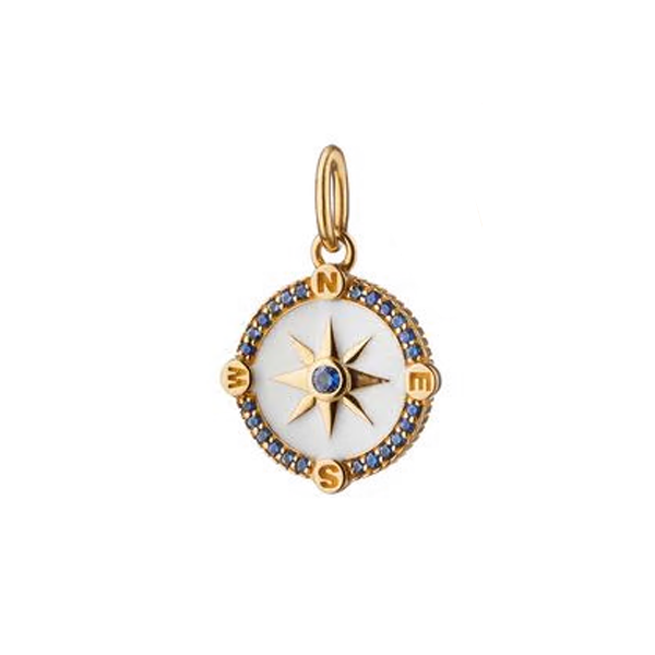 Monica Rich Kosann Sapphire Compass Charm