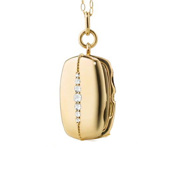 Monica Rich Kosann Slim Rectangle Diamond Locket