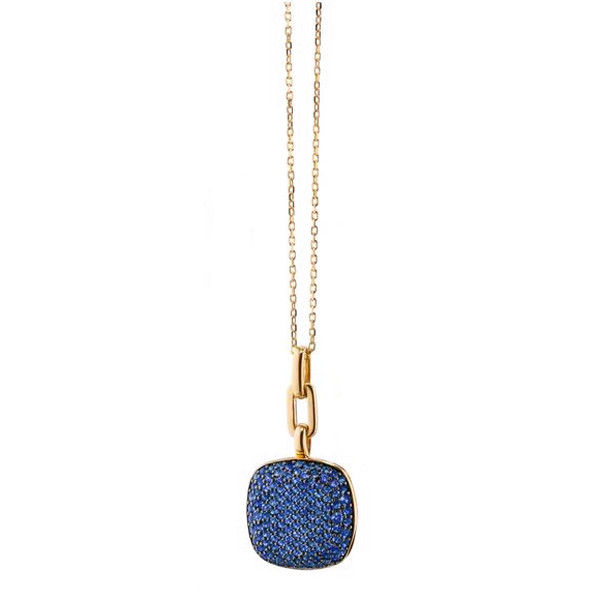 Monica Rich Kosann Sapphire Cushion Locket