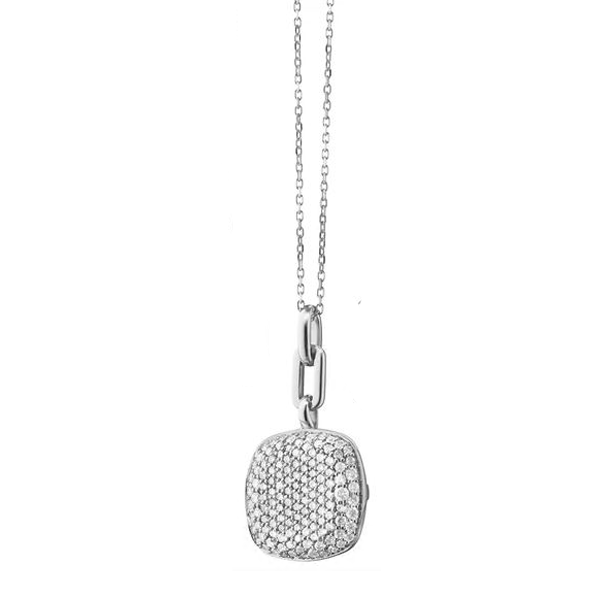 Monica Rich Kosann Cushion White Sapphire Locket