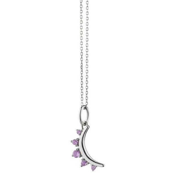 Monica Rich Kosann Mini Crescent Moon Amethyst Pendant