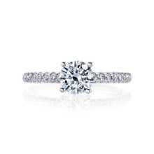 Load image into Gallery viewer, Royal Collection 18K White Gold 0.43 CTW U-Prong Halfway Semi Mount Ring
