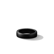 Streamline Band Ring in Black Titanium, 6mm