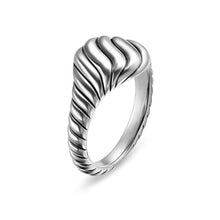 Load image into Gallery viewer, Sculpted Cable Pinky Ring in Sterling Silver, 10mm
