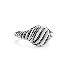 Load image into Gallery viewer, Sculpted Cable Pinky Ring in Sterling Silver, 10mm
