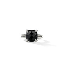 Load image into Gallery viewer, Chatelaine Ring in Sterling Silver with Black Onyx and Diamonds, 11mm
