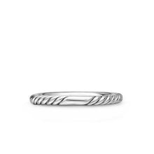 Load image into Gallery viewer, Cable Collectibles Stack Ring in Sterling Silver with Diamonds, 2mm
