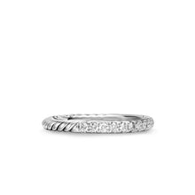 Load image into Gallery viewer, Cable Collectibles Stack Ring in Sterling Silver with Diamonds, 2mm
