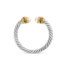 Load image into Gallery viewer, Renaissance Ring in Sterling Silver with 14K Yellow Gold, Pearls and Diamonds, 2.3mm
