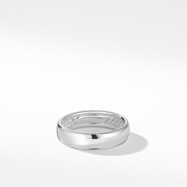 DY Classic Band Ring in 18K White Gold, 6mm