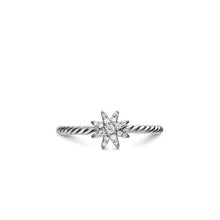 Load image into Gallery viewer, Petite Starburst Ring in Sterling Silver with Diamonds, 7.2mm

