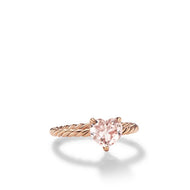 Chatelaine Heart Ring in 18K Rose Gold with Morganite, 7mm