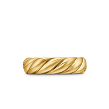 Load image into Gallery viewer, Sculpted Cable Band Ring in 18K Yellow Gold, 6mm
