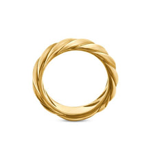 Load image into Gallery viewer, Sculpted Cable Band Ring in 18K Yellow Gold, 6mm
