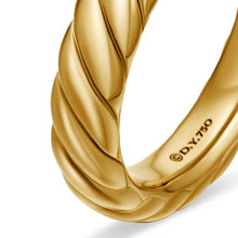 Load image into Gallery viewer, Sculpted Cable Band Ring in 18K Yellow Gold, 4.6mm
