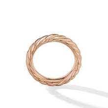 Load image into Gallery viewer, Sculpted Cable Band Ring in 18K Rose Gold
