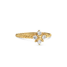 Load image into Gallery viewer, Petite Modern Renaissance Pyramid Ring in 18K Yellow Gold with Diamonds, 1.7mm
