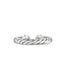 Load image into Gallery viewer, Petite Cable Ring in Sterling Silver with 14K Yellow Gold, 3.4mm

