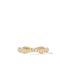 Load image into Gallery viewer, Zig Zag Stax Ring in 18K Yellow Gold with Diamonds, 2mm

