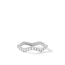 Load image into Gallery viewer, Zig Zag Stax Ring in Sterling Silver with Diamonds, 2mm
