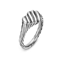 Load image into Gallery viewer, Sculpted Cable Heart Pinky Ring in Sterling Silver, 9mm
