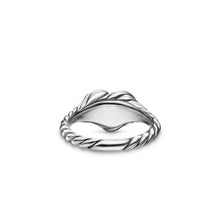 Load image into Gallery viewer, Sculpted Cable Heart Pinky Ring in Sterling Silver, 9mm

