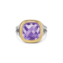 Load image into Gallery viewer, Albion Ring in Sterling Silver with 18K Yellow Gold and Amethyst, 11mm

